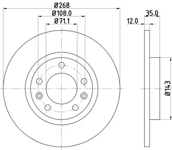 Тормозные диски 8DD355120491 HELLA