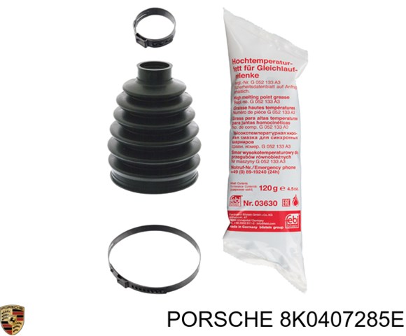 Пыльник ШРУСа передней полуоси наружный 8K0407285E PORSCHE