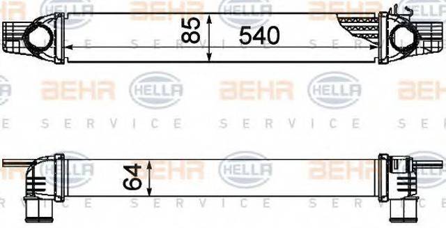Радиатор интеркуллера 8ML376746531 HELLA