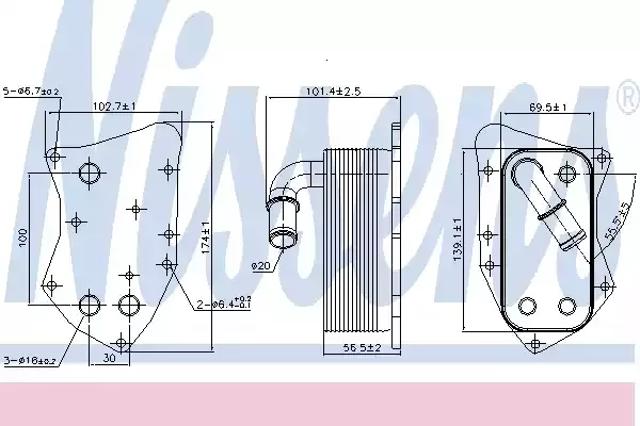  Корпус масляного фильтра 90804 NISSENS
