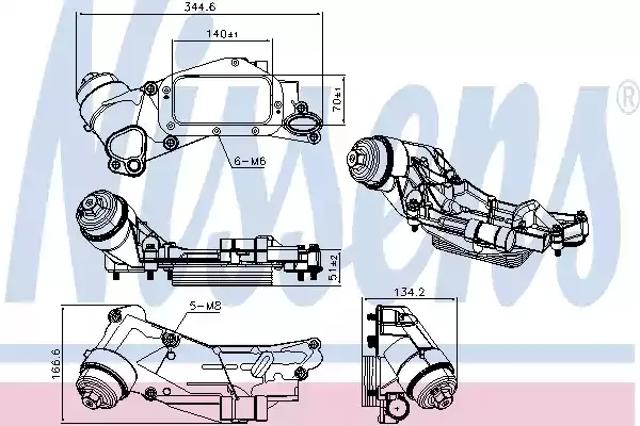  Корпус масляного фильтра 90930 NISSENS