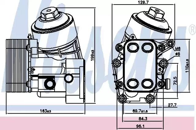 Корпус масляного фильтра 91154 NISSENS