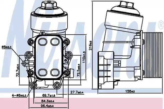 Корпус масляного фильтра 91158 NISSENS