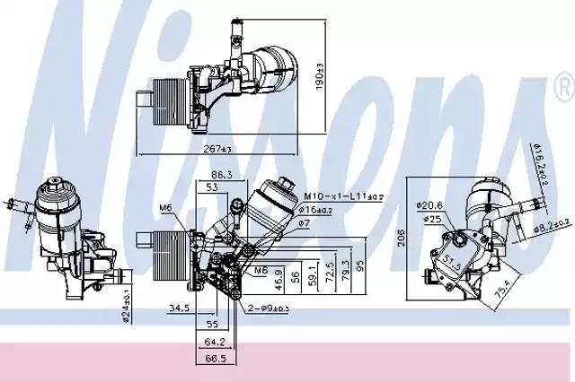 Корпус маслофильтра 91161 NISSENS
