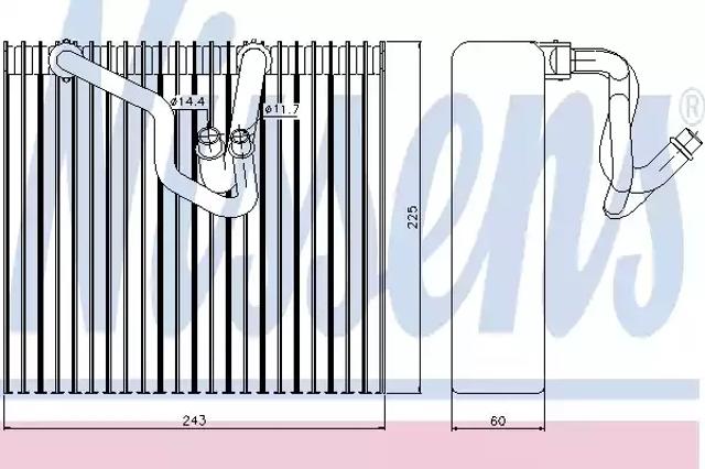 Радиатор отопителя салона 92187 NISSENS