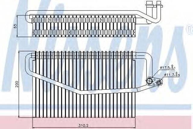Радиатор отопителя салона 92245 NISSENS