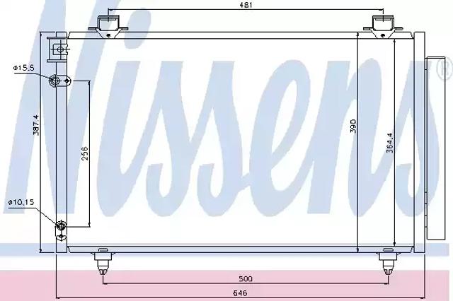 Трубопроводы и радиатор кондиционера 940081 NISSENS