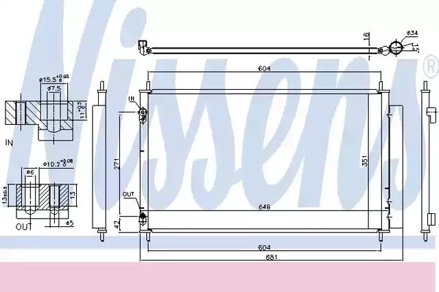 Конденсатор кондиционера 940489 NISSENS