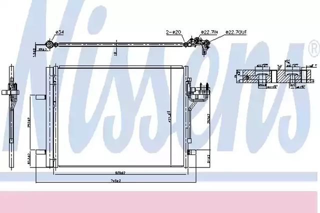Конденсатор кондиционера 940586 NISSENS