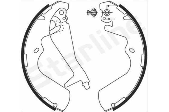 Задние барабанные колодки BC08240 STARLINE