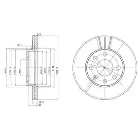 Диск тормозной передний BG2278 DELPHI