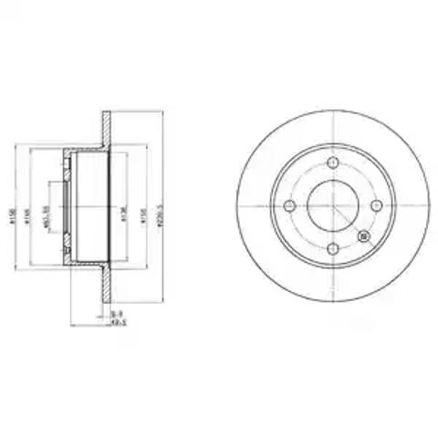 Диск тормозной передний BG2376 DELPHI