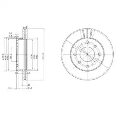 Передний тормозной диск BG2632 DELPHI