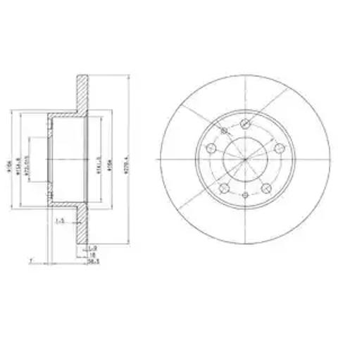 Тормоз дисковый передний BG2845 DELPHI