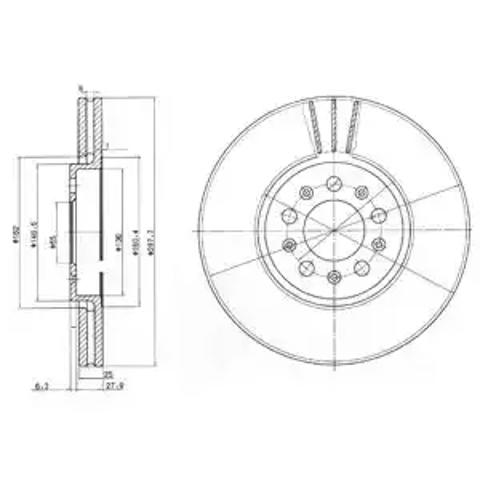 Тормоз дисковый передний BG3035C DELPHI