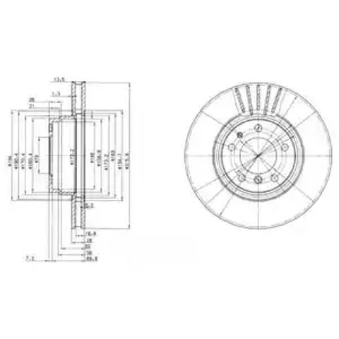 Диск тормозной передний BG3039 DELPHI