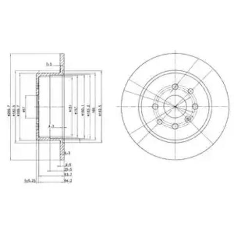 Тормозные диски BG3141 DELPHI
