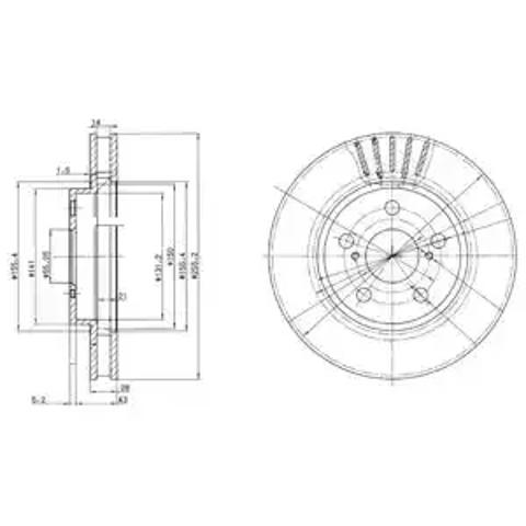 Диск тормозной передний BG3187 DELPHI