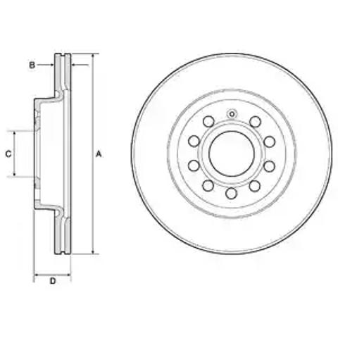 Диск тормозной передний BG3832C DELPHI