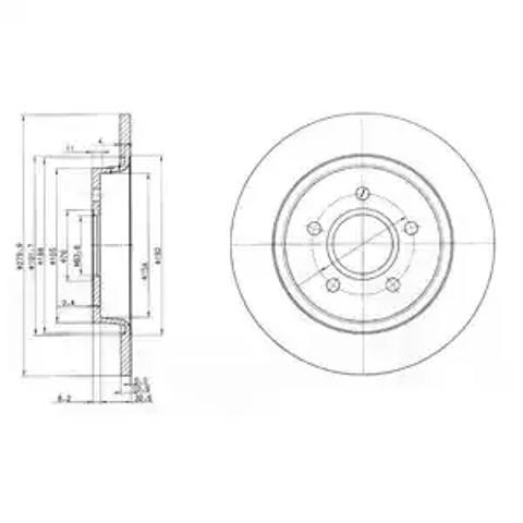 Тормозные диски BG3897C DELPHI