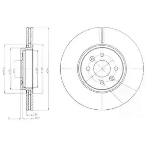 Передний тормозной диск BG3929 DELPHI