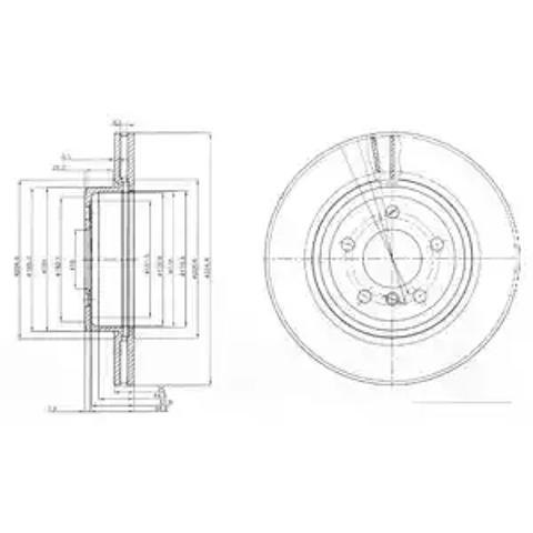 Диск тормозной передний BG3938 DELPHI