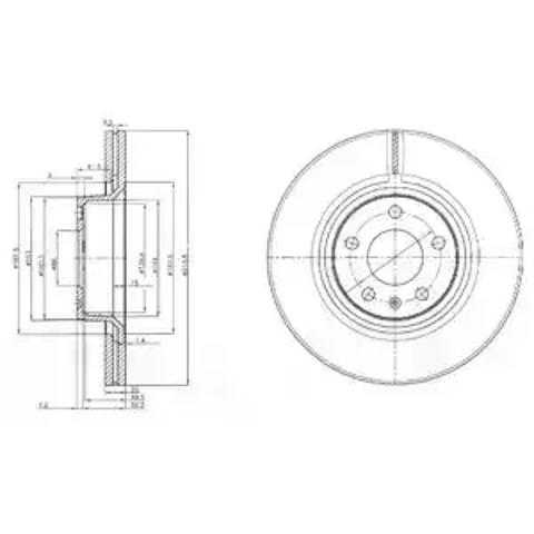 Передний тормозной диск BG3942 DELPHI