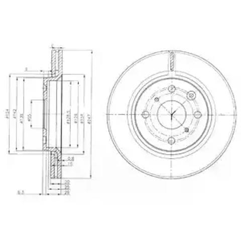 Диск тормозной передний BG3976 DELPHI