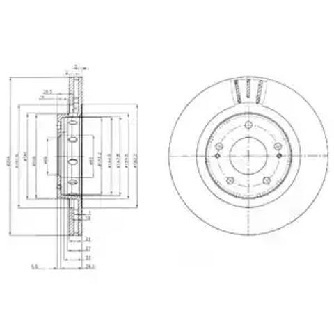 Диск тормозной передний BG4038C DELPHI