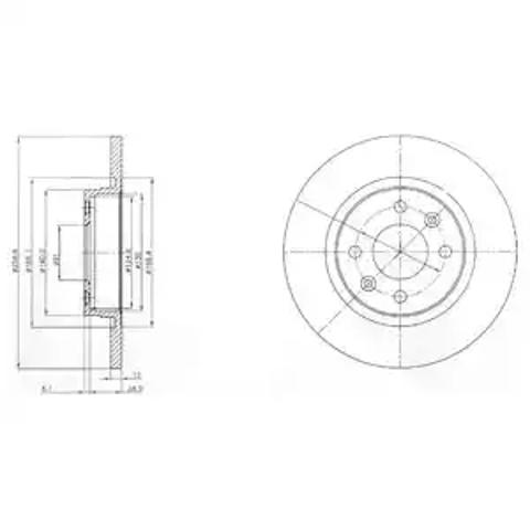 Передний тормозной диск BG4045 DELPHI