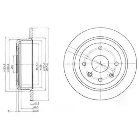 Тормозные диски BG4091 DELPHI