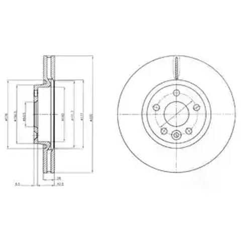 Тормоз дисковый передний BG4094C DELPHI