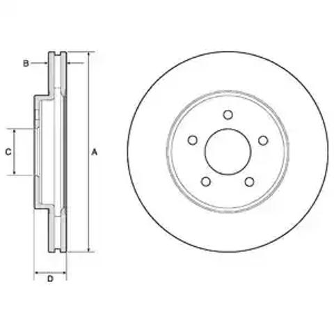 Диск тормозной передний BG4120 DELPHI