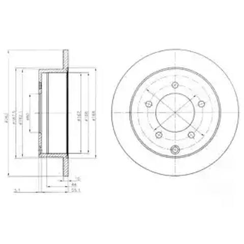 Тормозные диски BG4198 DELPHI