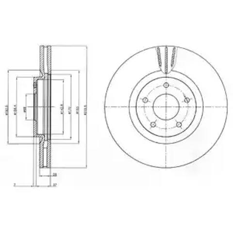 Ротор тормозной BG4231C DELPHI