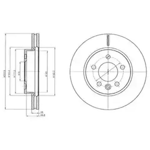 Тормоз дисковый передний BG4343C DELPHI