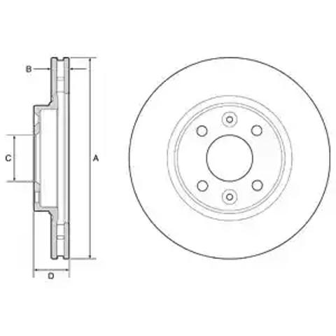 Диск тормозной передний BG4570C DELPHI