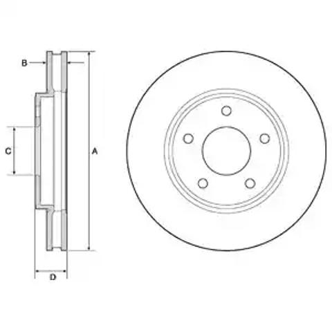 Тормоз дисковый передний BG4678C DELPHI