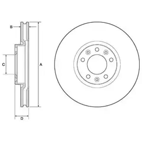 Передний тормозной диск BG4696C DELPHI