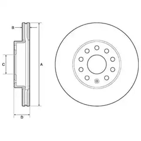 Тормоз дисковый передний BG4701C DELPHI