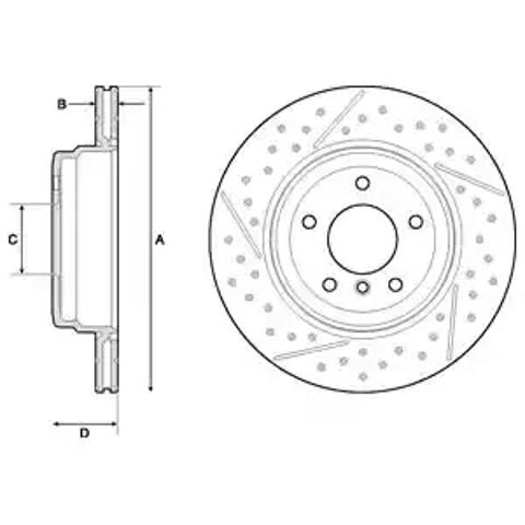 Диск тормозной задний BG4714C DELPHI