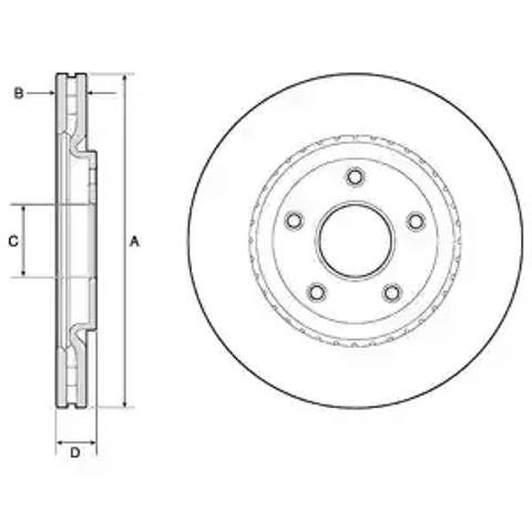 Тормоз дисковый передний BG4759C DELPHI
