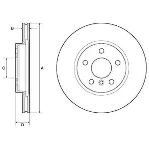 Передний тормозной диск BG4777C DELPHI