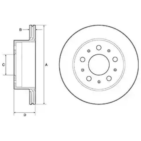 Задний дисковый тормоз BG4796C DELPHI