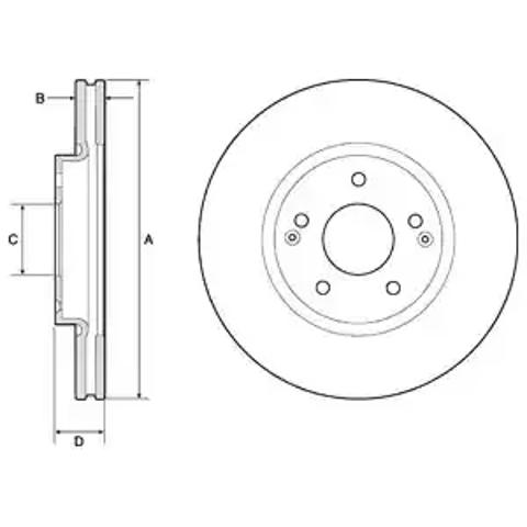 Тормоз дисковый передний BG4809C DELPHI