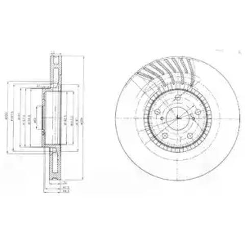 Передний тормозной диск BG9011 DELPHI