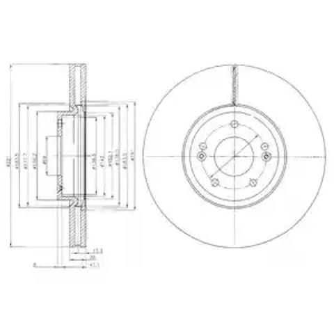 Диск тормозной передний BG9056C DELPHI