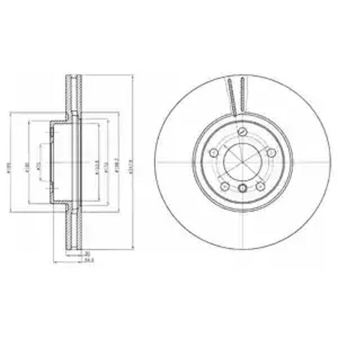 Диск тормозной передний BG9063C DELPHI