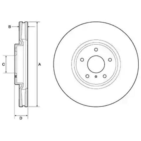 Тормоз дисковый передний BG9152 DELPHI