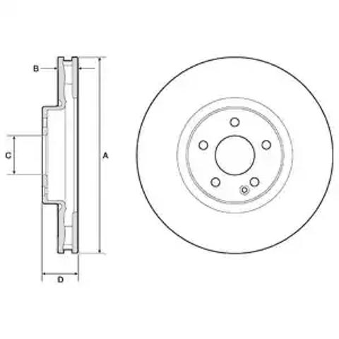 Тормоз дисковый передний BG9174C DELPHI